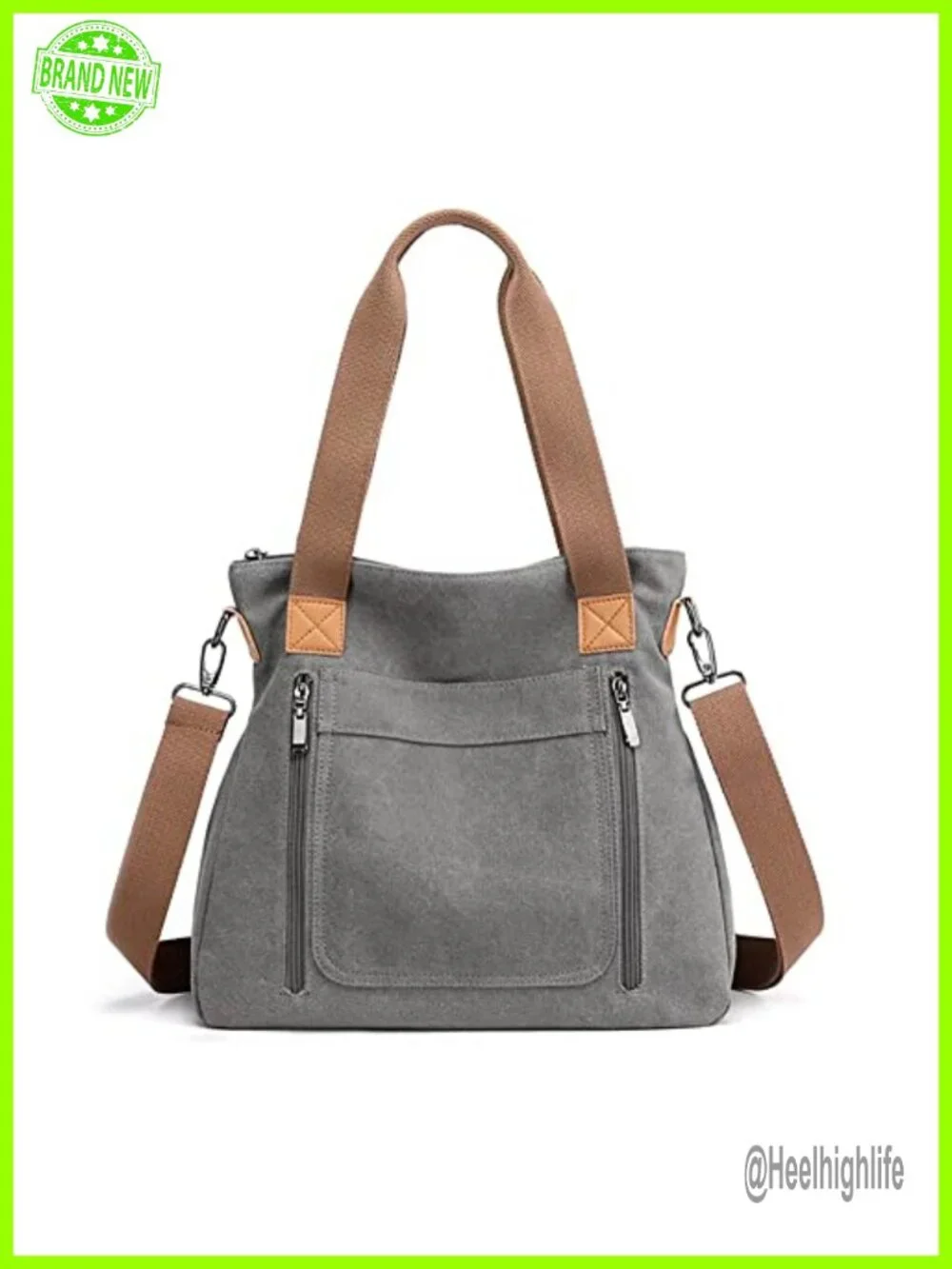 Canvas Hobo Bag Large Tote Shoulder Purse Crossbody